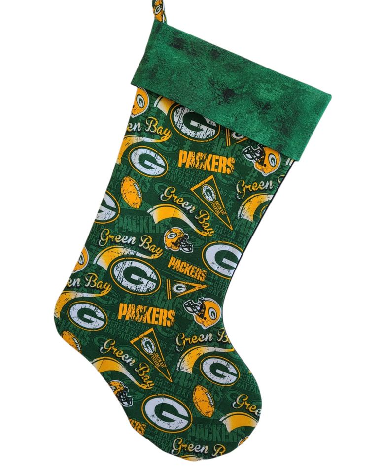 Green Bay Packers Quilted Christmas Stocking