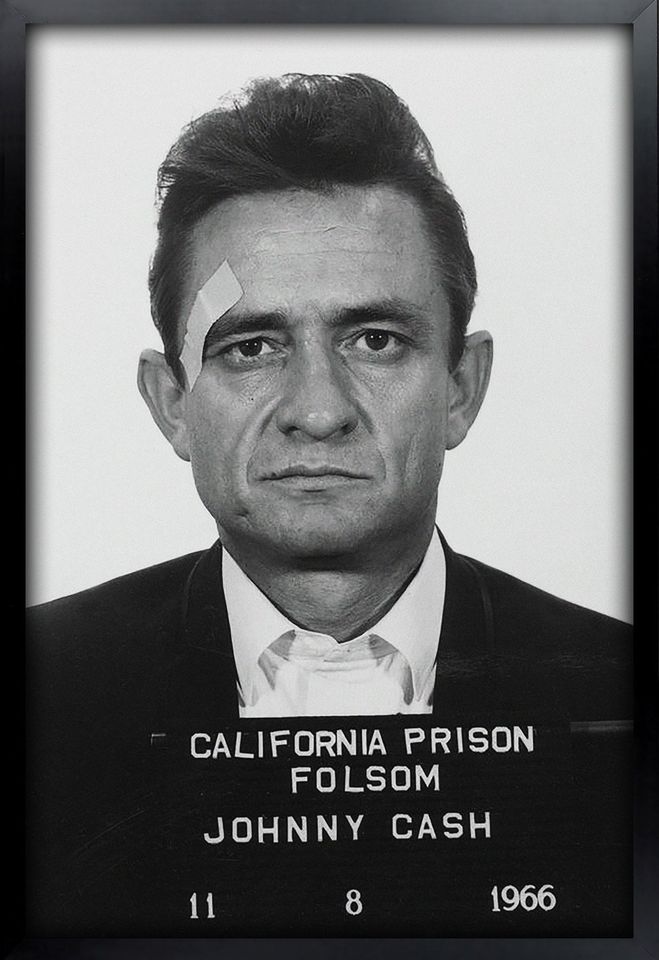 Johnny Cash Police Mugshot Poster