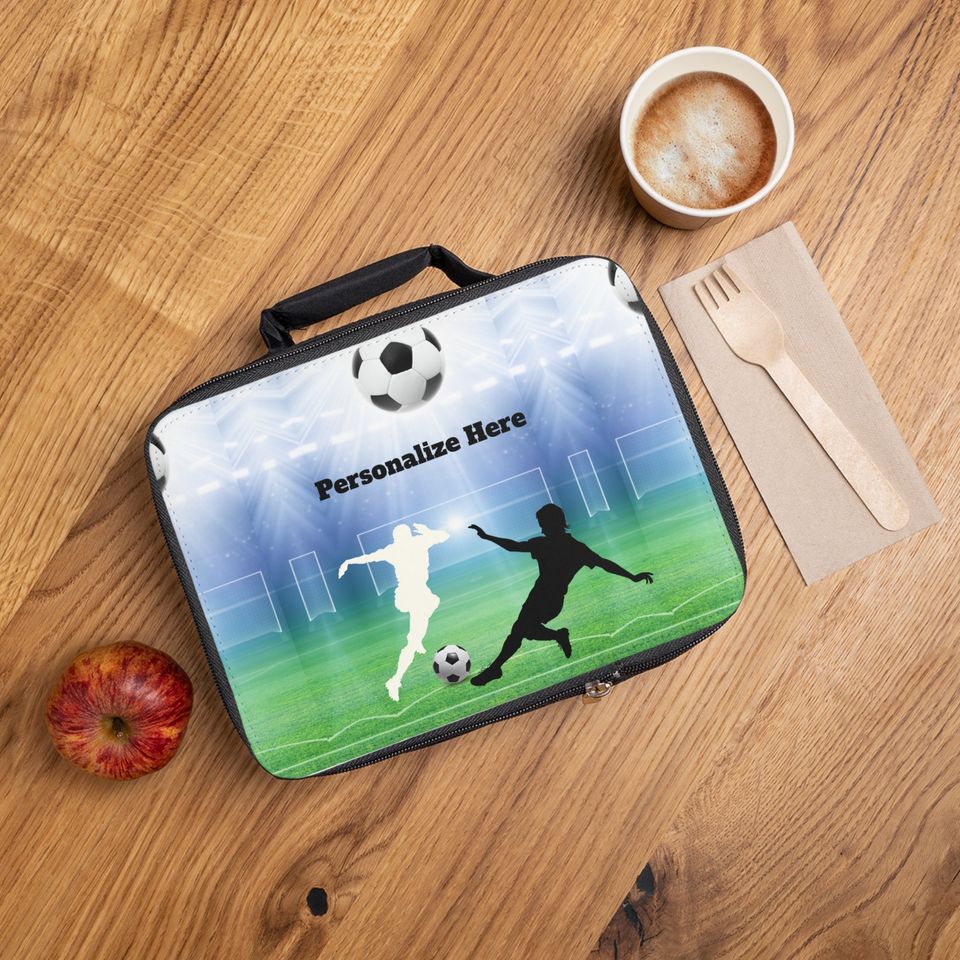 Personalized Soccer Lunch Bag, Back to School Lunch bag