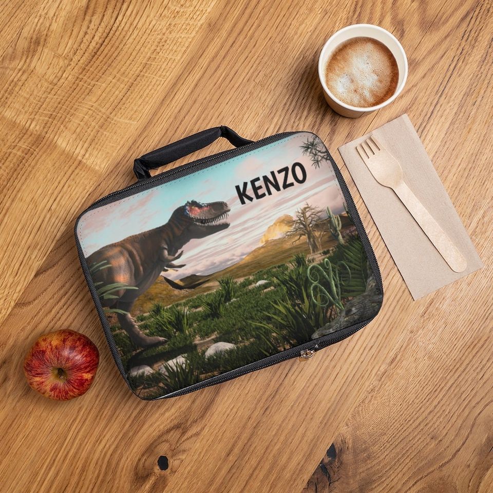 Personalized Dinosaur Lunch Bag, Back to School Lunch bag