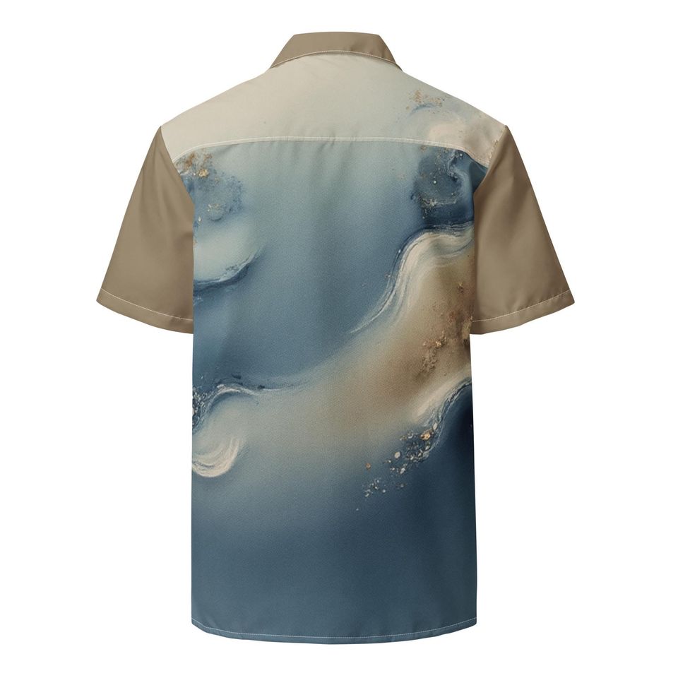 Nautical Resort Shirt | Beach Scene, Lighthouse & Anchor