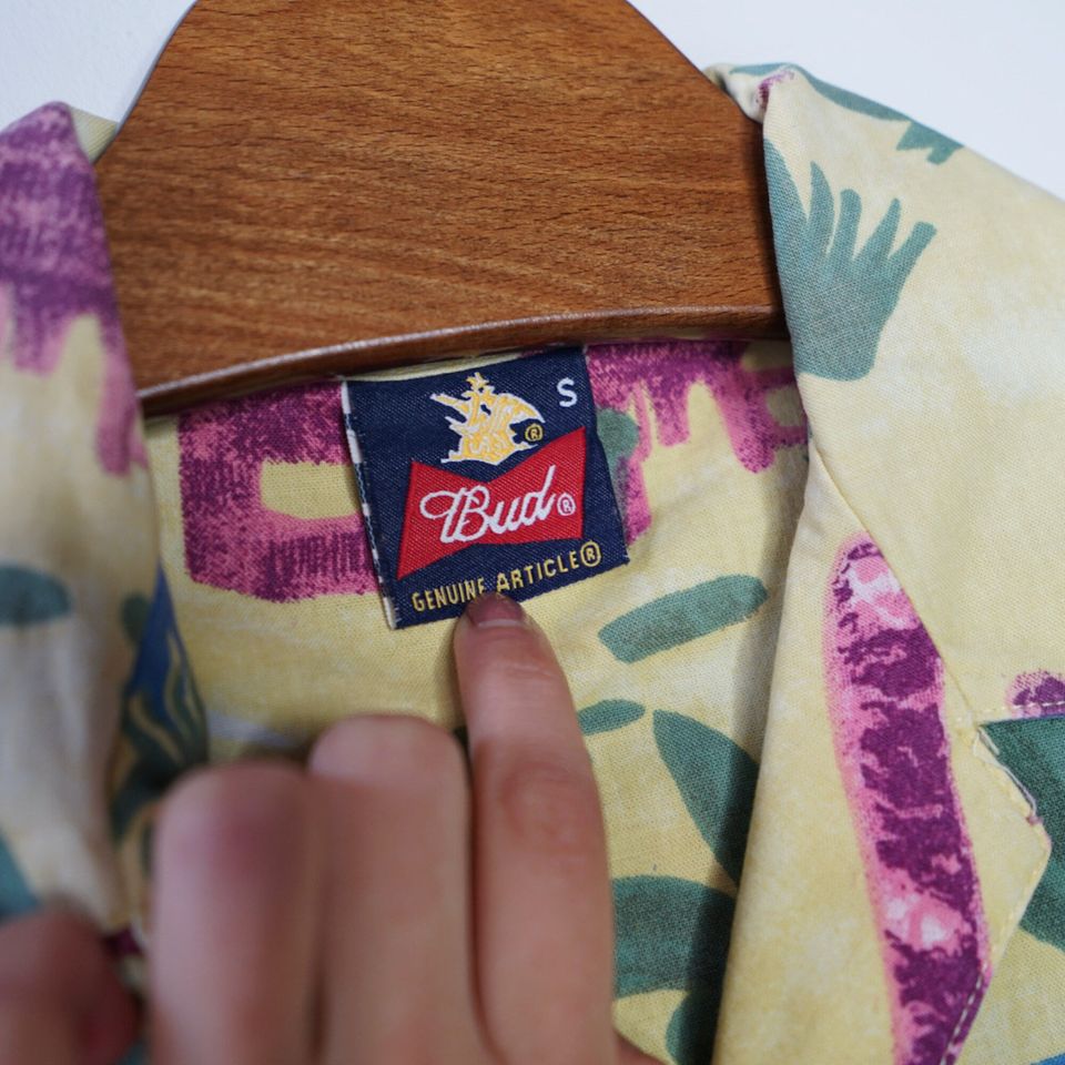 Rare Vintage Budweiser Hawaiian Shirt