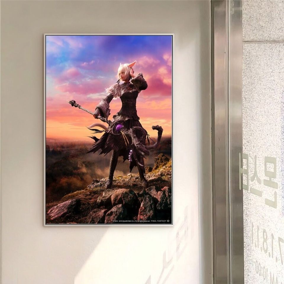 Final Fantasy XIV  Video game canvas poster unframe multiple choice