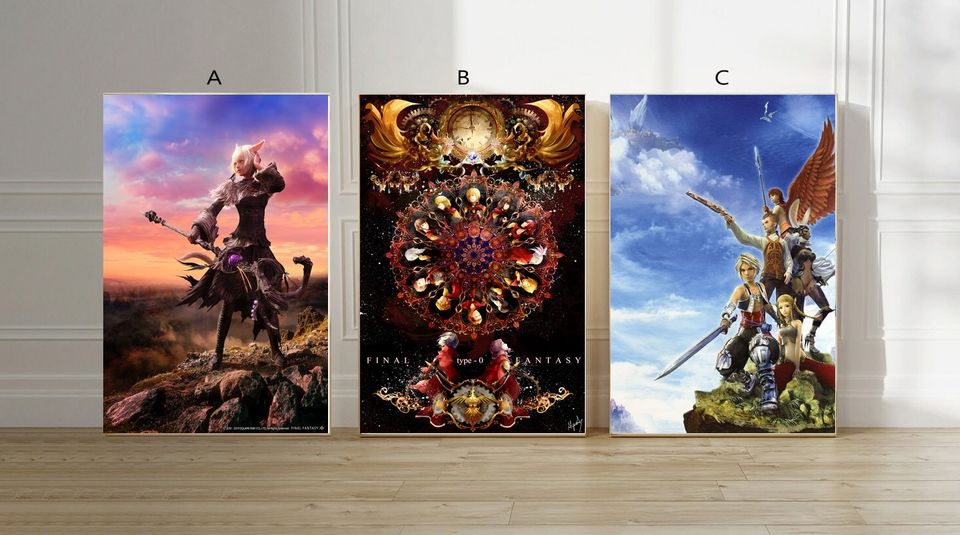 Final Fantasy XIV  Video game canvas poster unframe multiple choice
