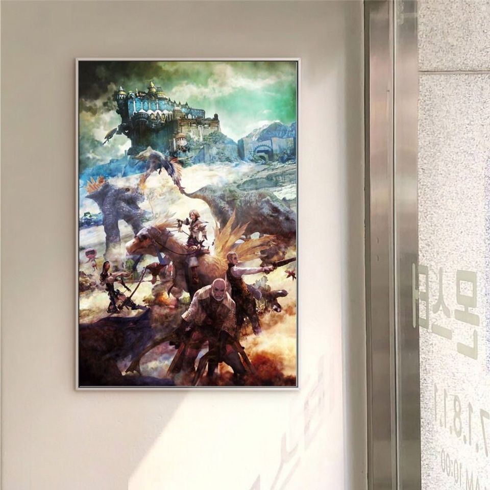 Final Fantasy XIV  Video game canvas poster unframe multiple choice
