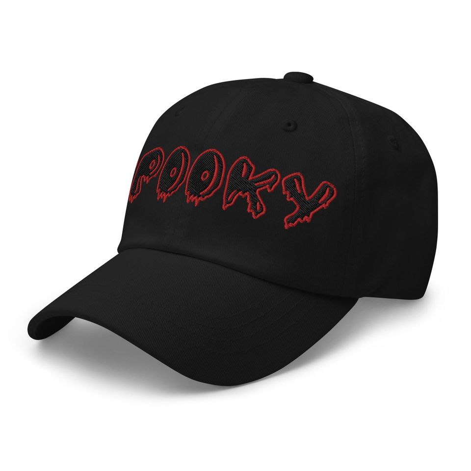Spooky Bloody Gory Embroider Halloween Hat | Creepy Scary Baseball Cap