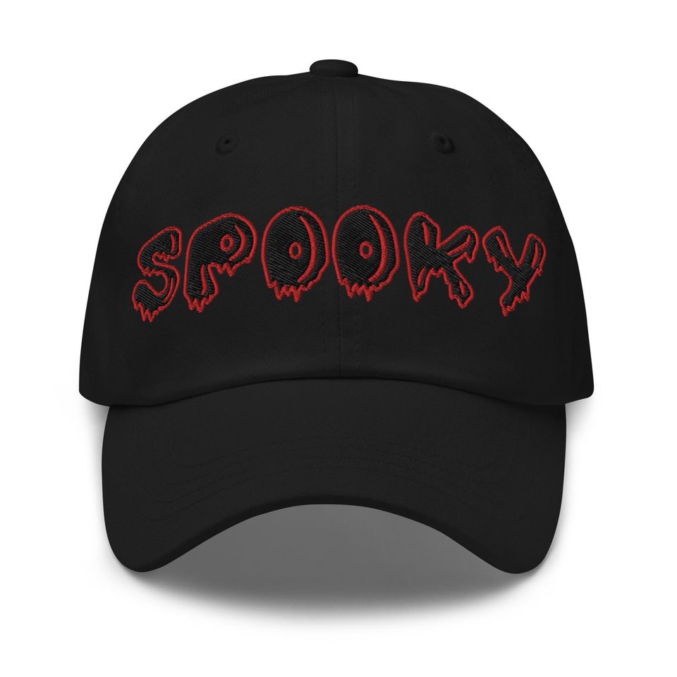 Spooky Bloody Gory Embroider Halloween Hat | Creepy Scary Baseball Cap