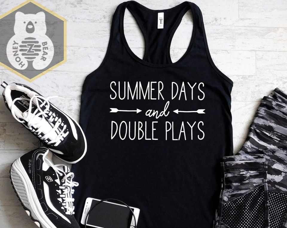 Baseball Summer Days and Double Plays Tank Top