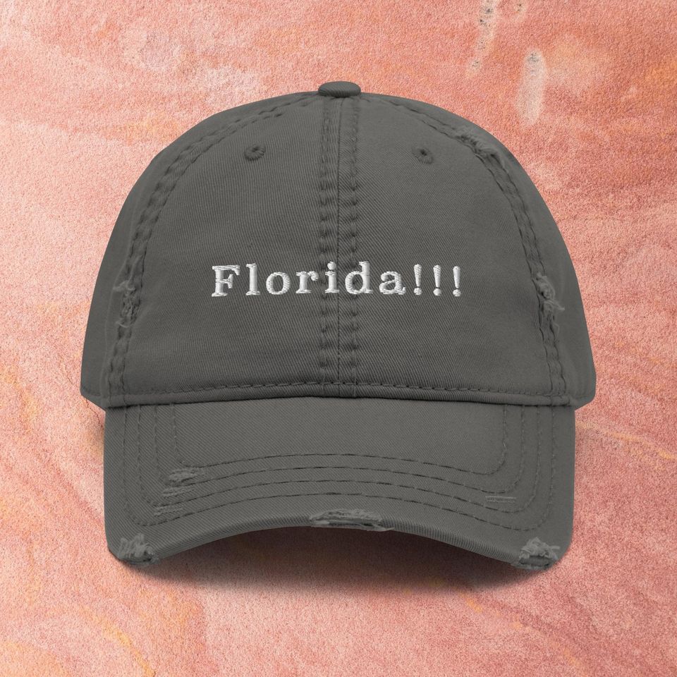 Taylorr Swifts Inspired Florida!!! Embroidered Distressed Dad Hat