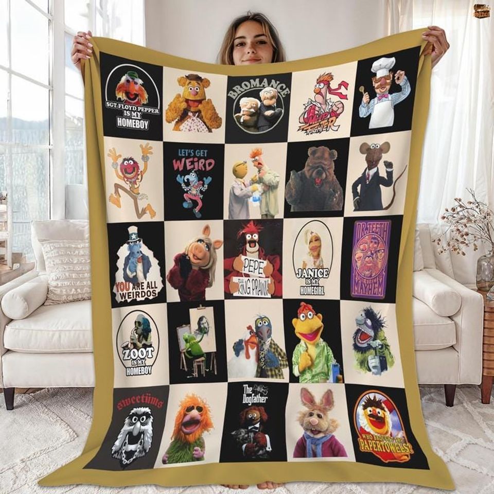 Muppet Show Fleece Blanket, Muppet Show Characters Gift