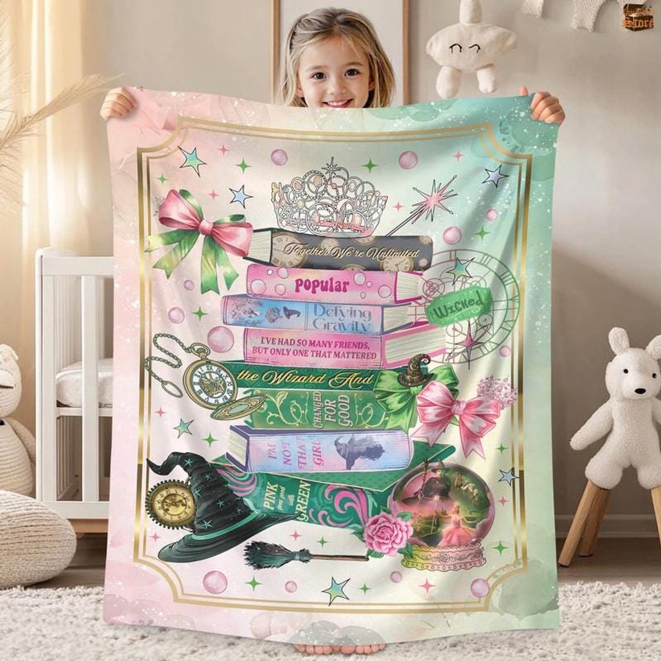 Wicked Changed For Good Blanket, Elphaba And Glinda Blanket