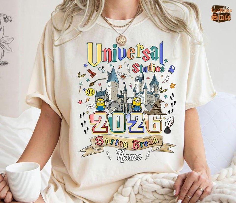 Personalized Universal Studios Spring Break 2026 Shirt, Universal Studios Trip 2026, Universal Studios Tee, Family Trip Shirt