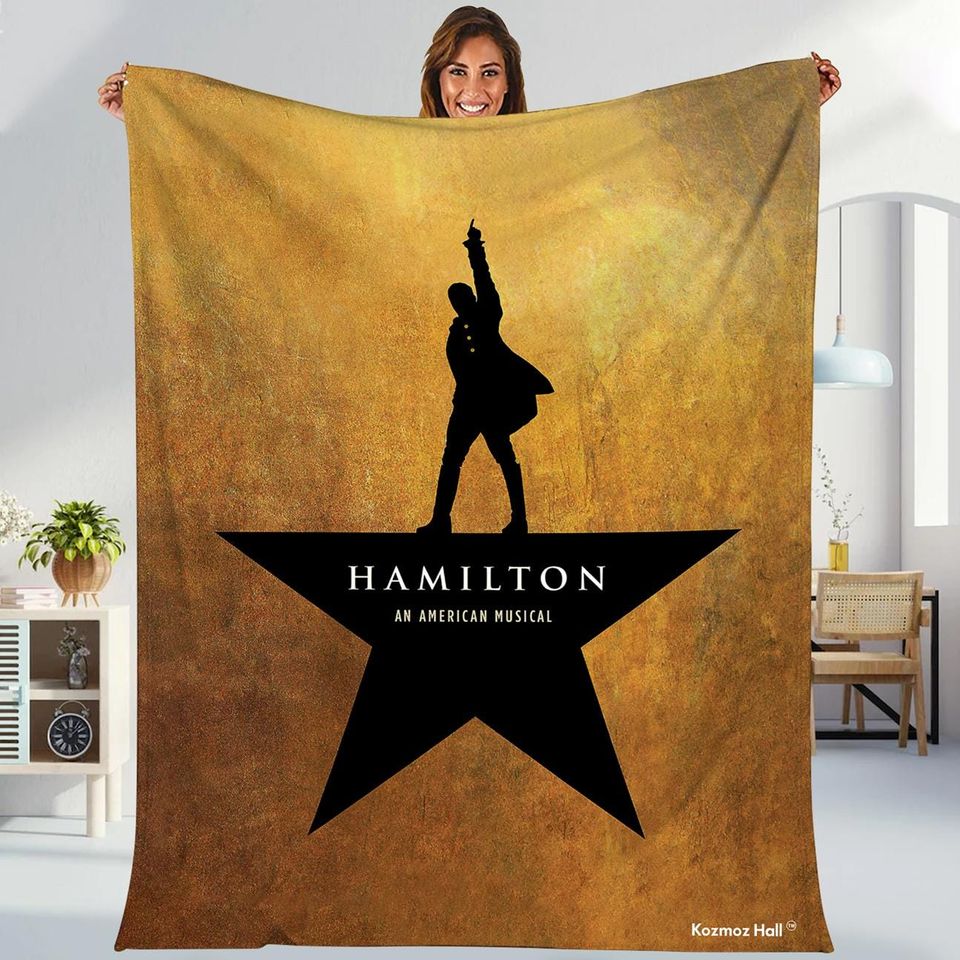 Hamilton Musical Blanket, Alexander Hamilton Blanket, Hamilton Broadway Gift