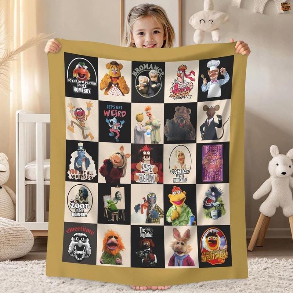 Muppet Show Fleece Blanket, Muppet Show Characters Gift