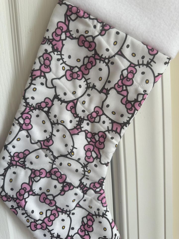 Hello Kitty Stocking Handmade Free Personalization