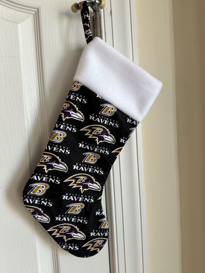 Baltimore Ravens Christmas Stocking Handmade Ready to Personalize