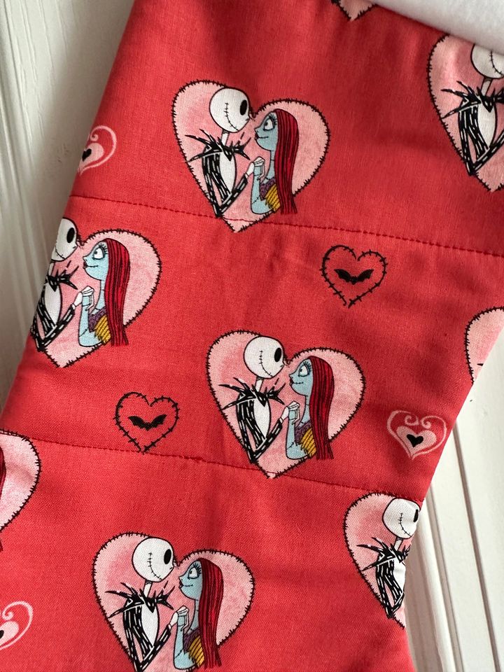 Jack and Sally Nightmare Before Christmas  Stocking Handmade Ready to Personalize