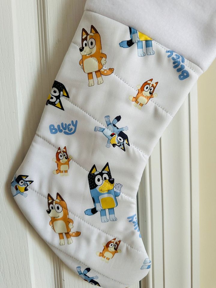BlueyDad Christmas Stocking Handmade Ready to Personalize
