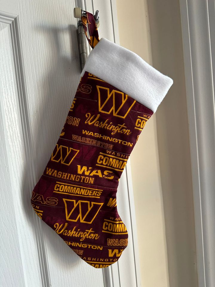 Washington Commanders Christmas Stocking Ready to Personalize Handmade
