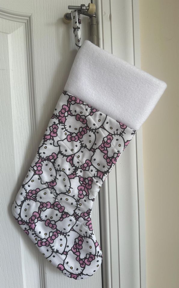Hello Kitty Stocking Handmade Free Personalization