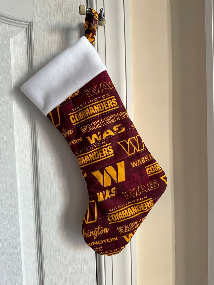 Washington Commanders Christmas Stocking Ready to Personalize Handmade