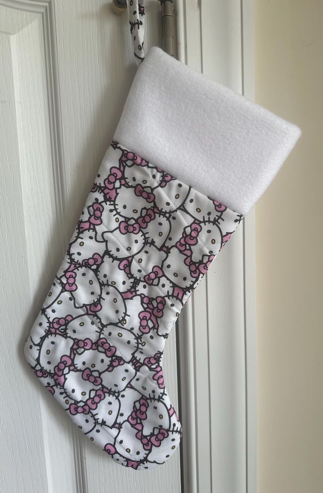 Hello Kitty Stocking Handmade Free Personalization