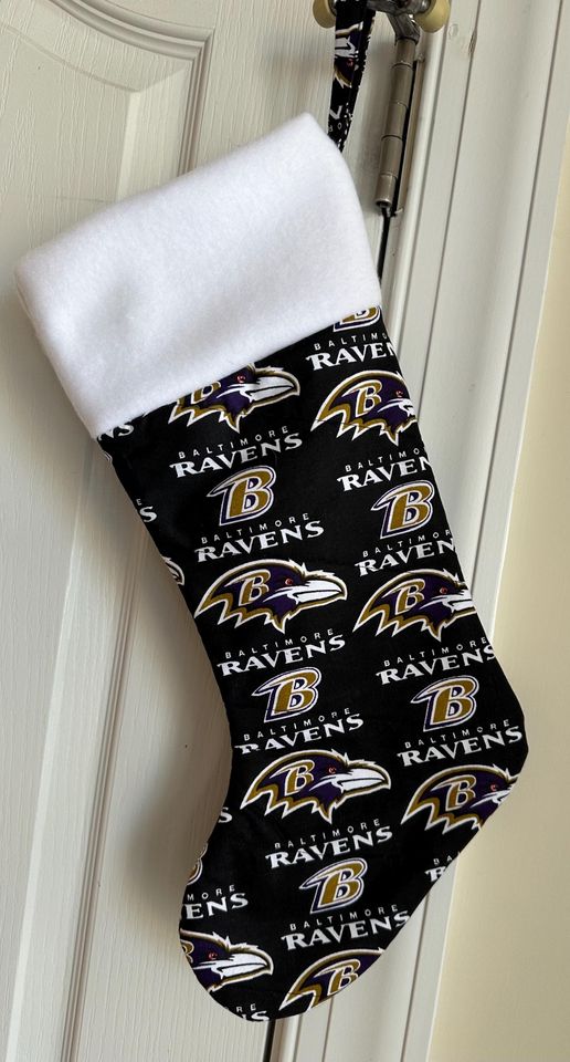 Baltimore Ravens Christmas Stocking Handmade Ready to Personalize
