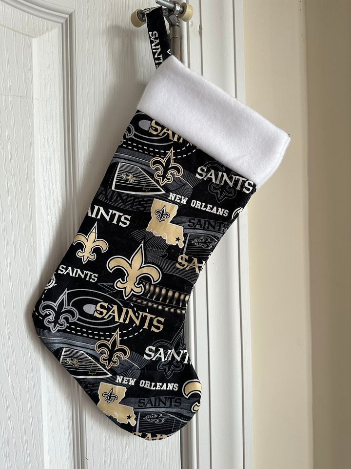 New Orleans Saints Christmas Stocking Ready to Personalize