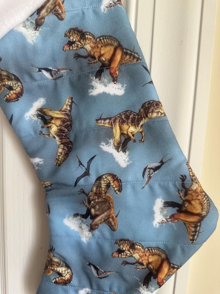 Dinosaurs Stocking New Handmade Free Personalization