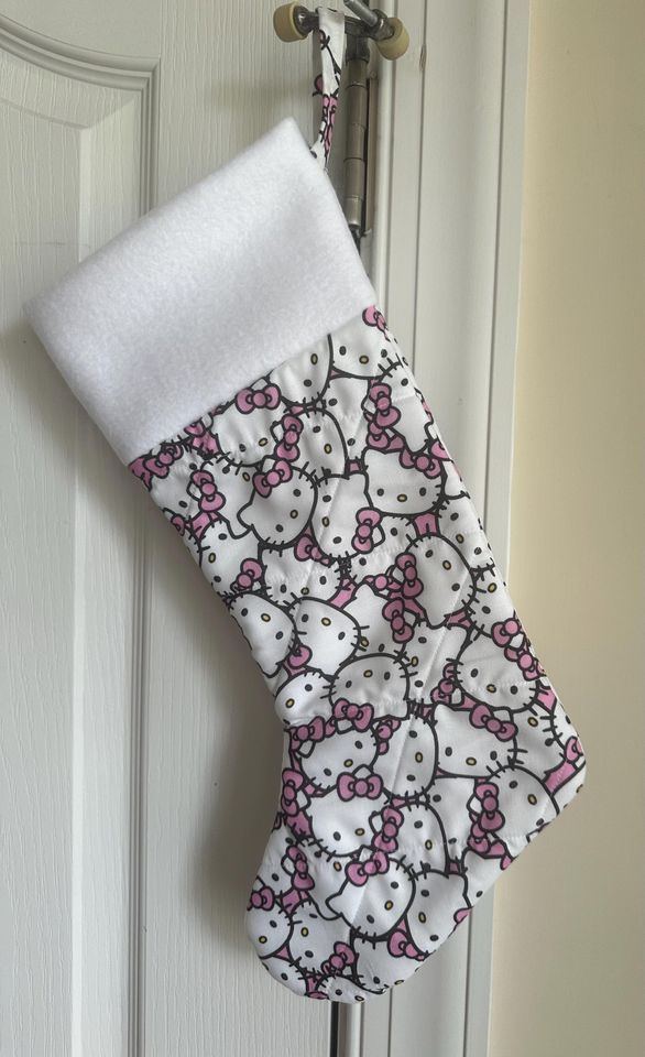 Hello Kitty Stocking Handmade Free Personalization