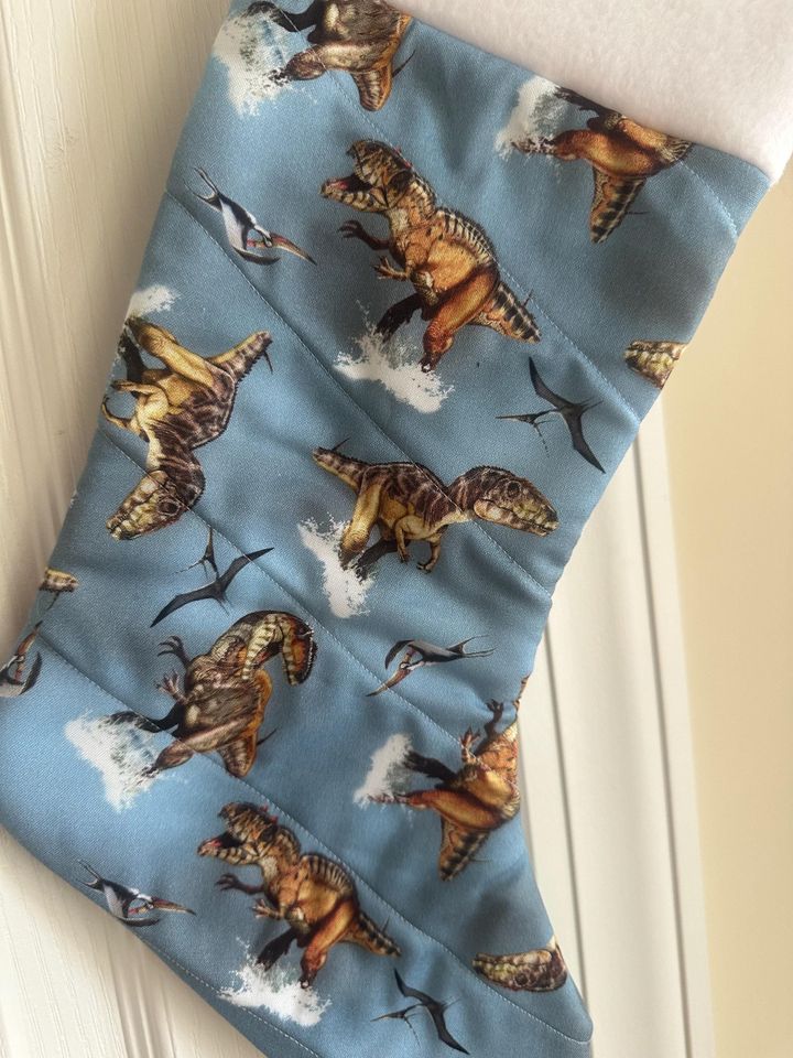 Dinosaurs Stocking New Handmade Free Personalization