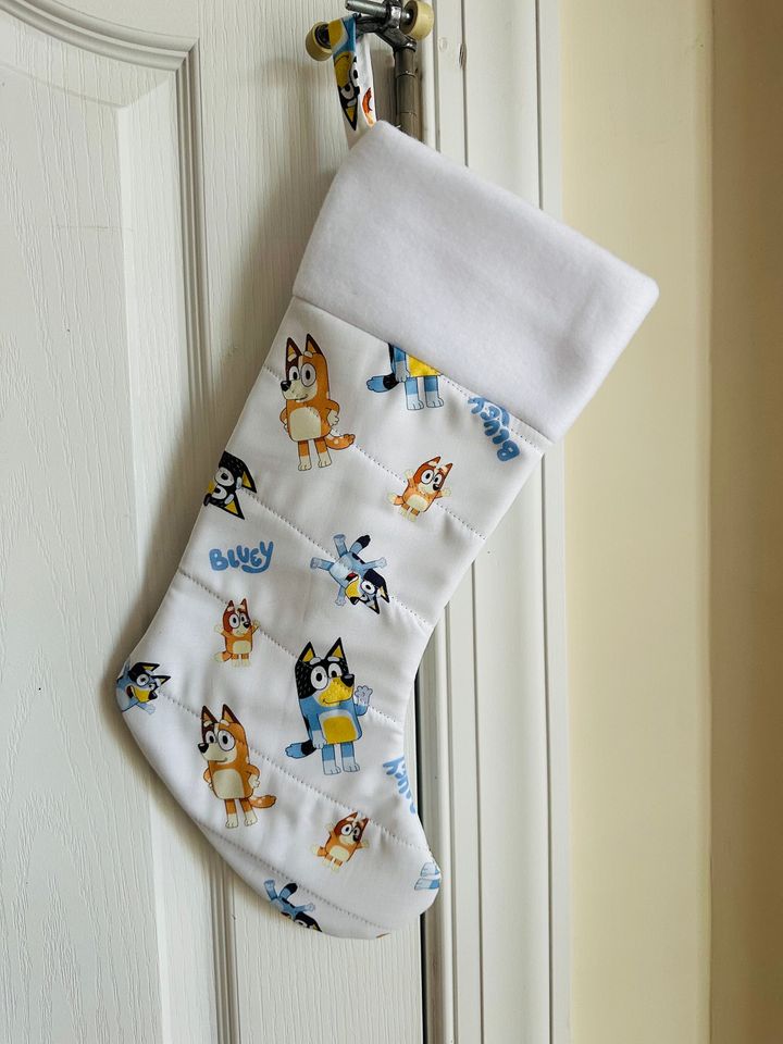 BlueyDad Christmas Stocking Handmade Ready to Personalize