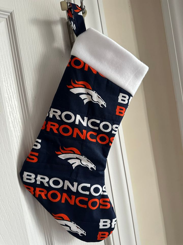 Denver Broncos Christmas Stocking Handmade