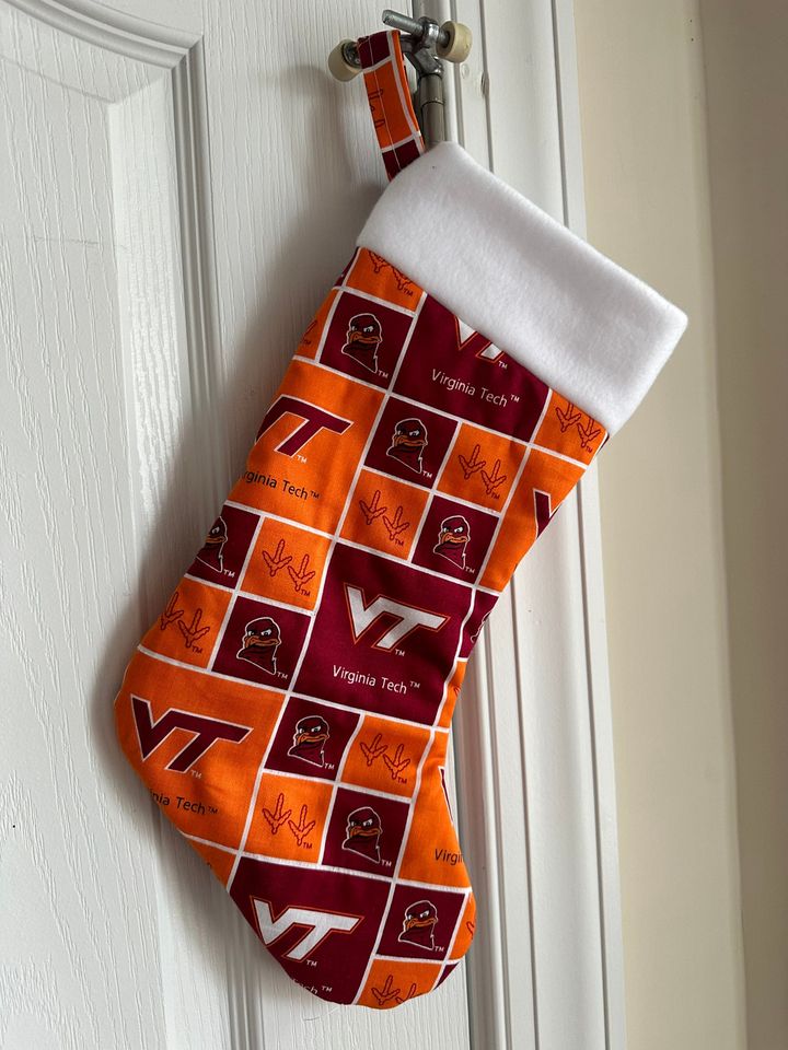 Virginia Tech Christmas Stocking Handmade