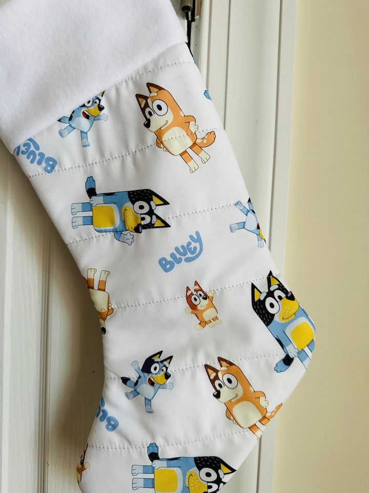 BlueyDad Christmas Stocking Handmade Ready to Personalize