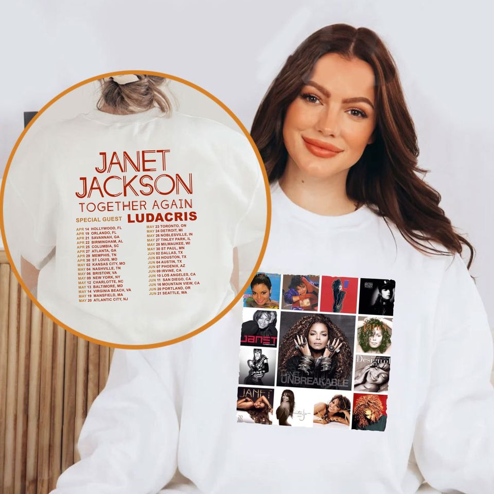 Janet Jackson Together Again Tour 2023 Shirt