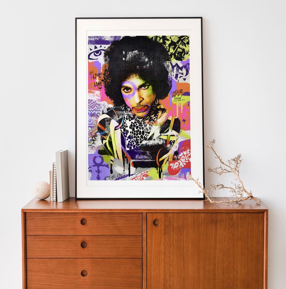 Prince Rogers Nelson Art - Rock Music Wall Design