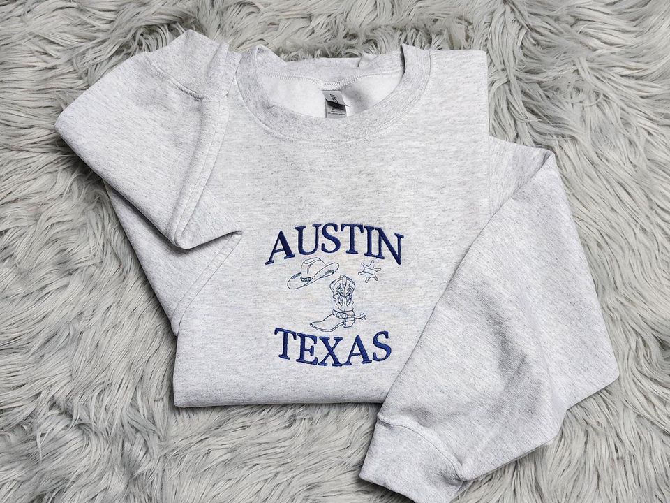 Austin Texas Embroidered Sweatshirt