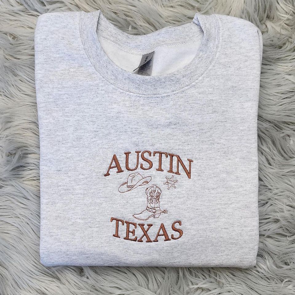 Austin Texas Embroidered Sweatshirt