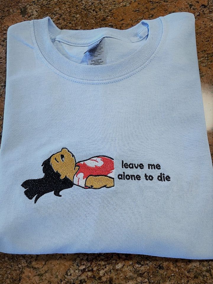 Disney Lilo and Stitch Embroidered Shirt | Leave Me Alone