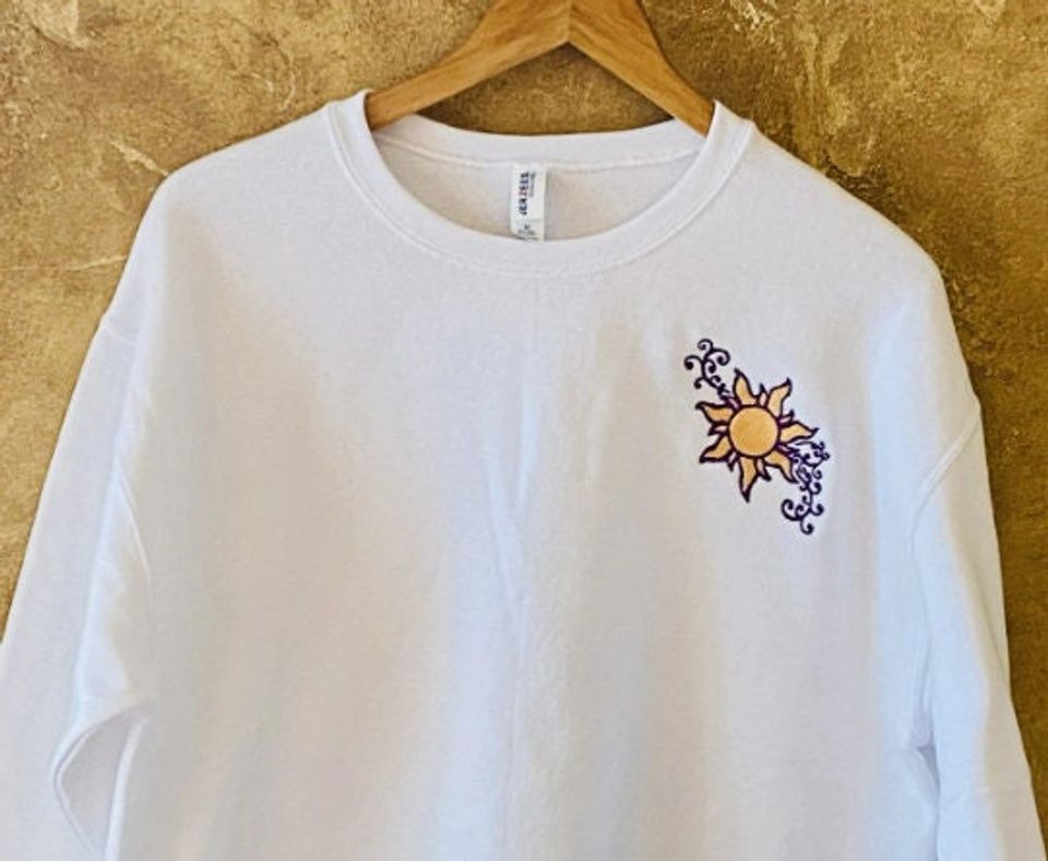 Disney Tangled Embroidered Sweatshirt | Rapunzel Sundrop Flower