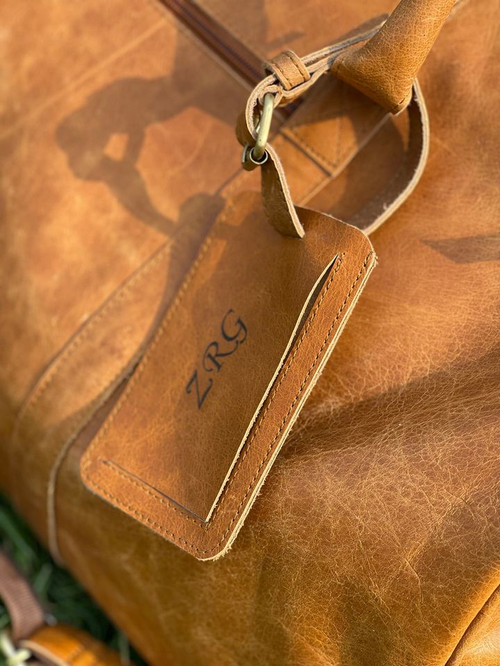 Personalized Leather Duffle - Groomsmen Gift