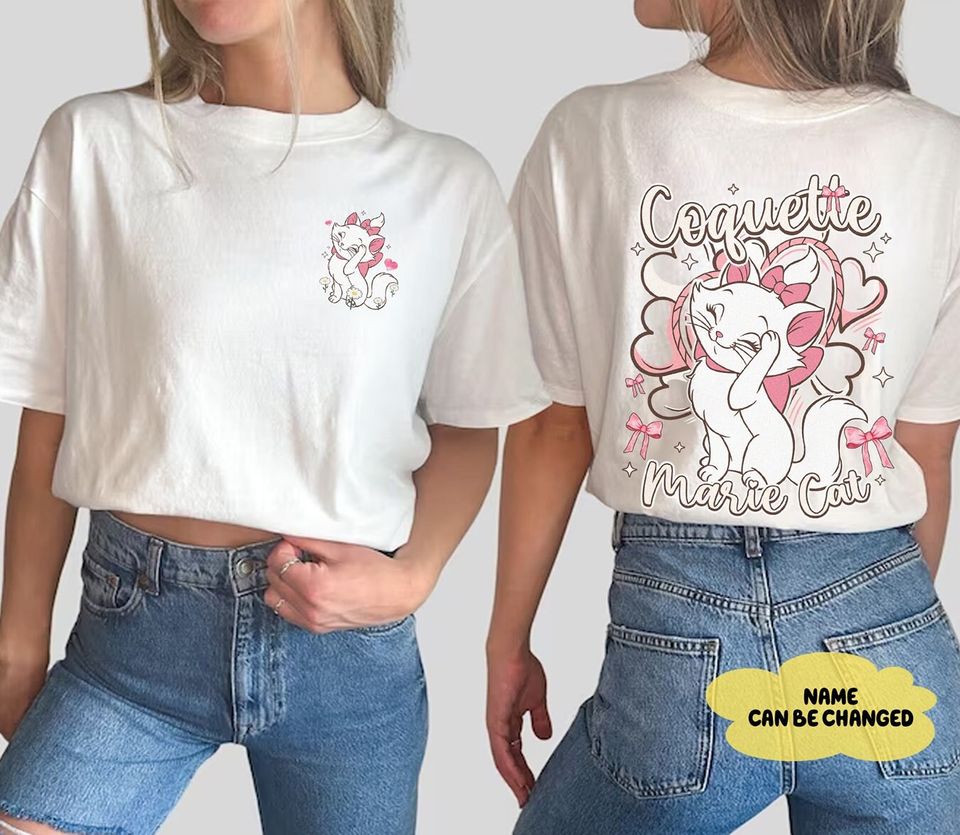 Two-Side Disneyland Marie Cat The Aristocats Summer Shirt