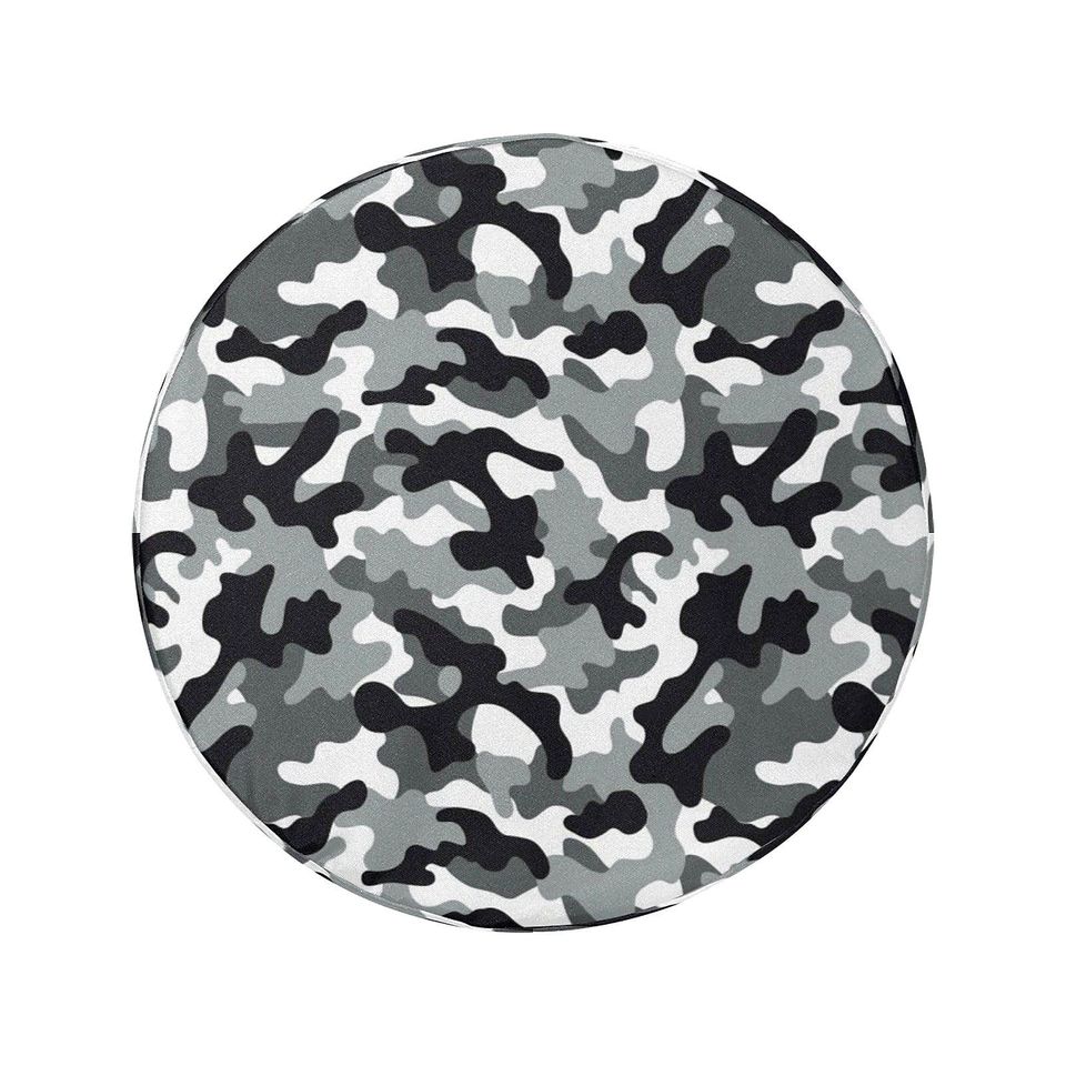 Black Grey Camouflage Spare Tire Cover