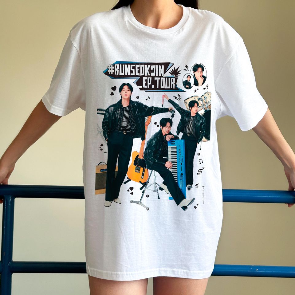 Jin Seokjin Tour T-Shirt - Kpop BTS Army Gift, Double Sided Jin Echo Tee
