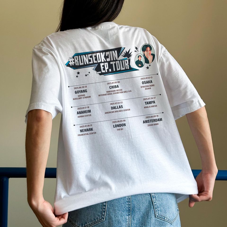 Jin Seokjin Tour T-Shirt - Kpop BTS Army Gift, Double Sided Jin Echo Tee