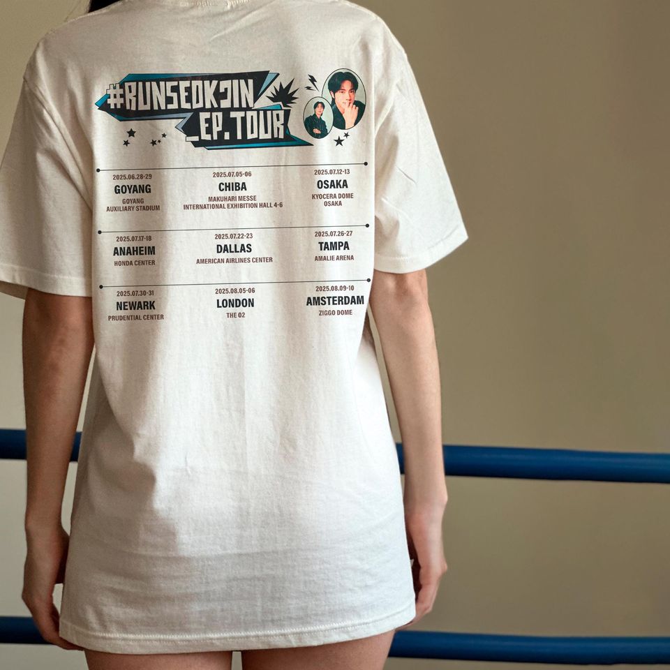 Jin Seokjin Tour T-Shirt - Kpop BTS Army Gift, Double Sided Jin Echo Tee