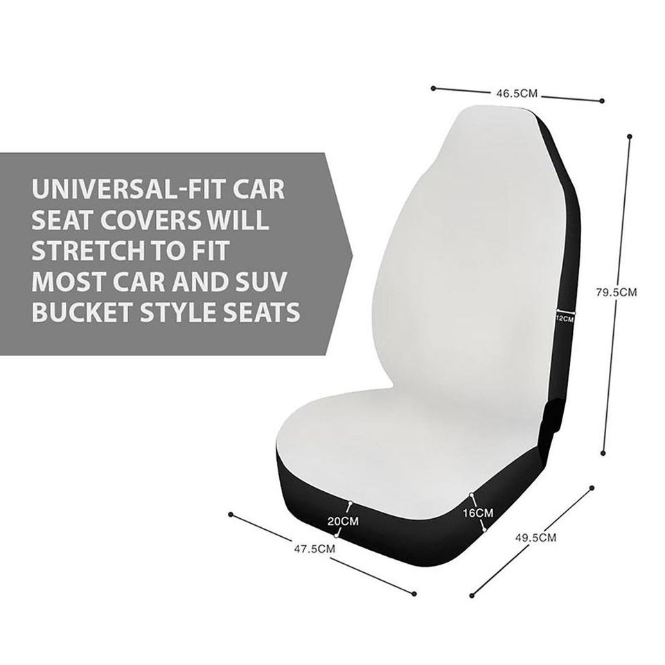 Custom Name Crown Car Seat Covers: Front Seat Protector Set