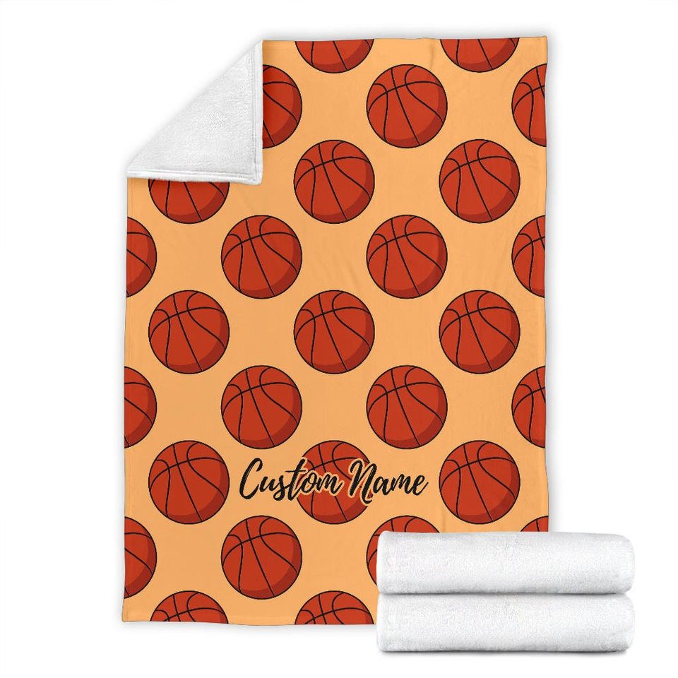 Custom Name Basketball Blanket: Suede Polyester Micro Fleece Throw