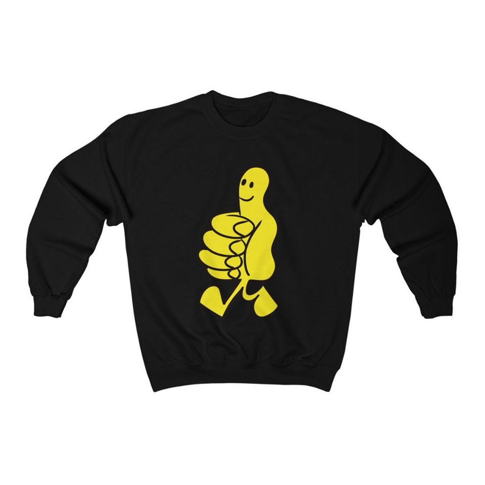 Yellow Smiley Face Who Cares Logo Rex Inspired Sweatshirt